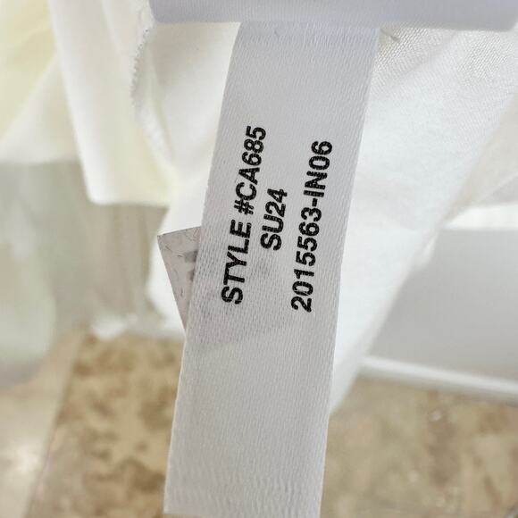 J.Crew Drop Waist Midi Dress Cotton Poplin White A Line Minimalist Small NWT - Picture 11 of 13